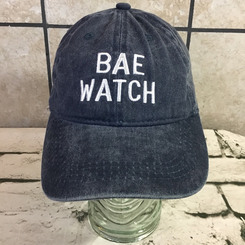 Bae Watch Hat Denim Adjustable Strap Back Ball Cap 100% Cotton